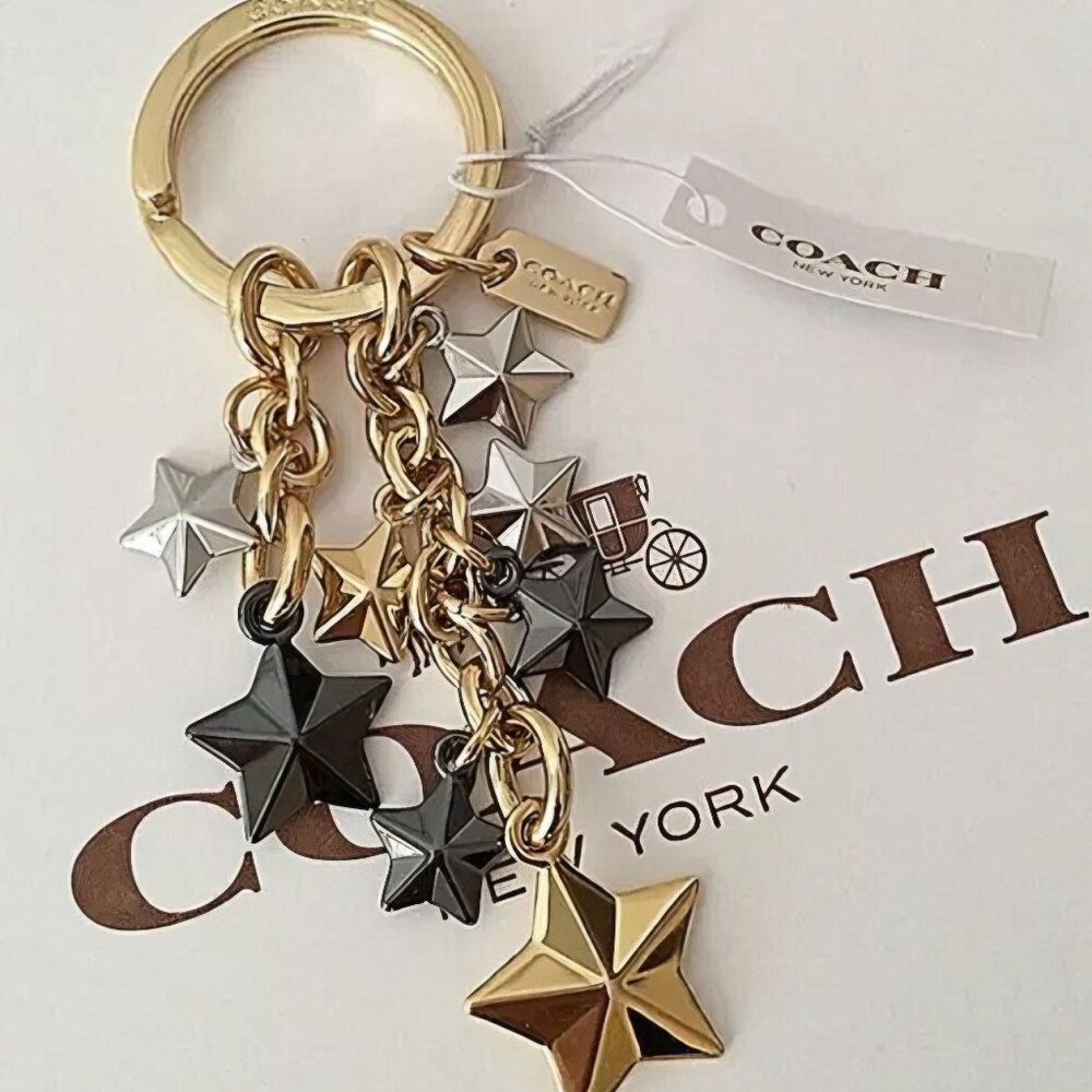 COACH STAR CLUSTER KEY FOB BAG CHARM